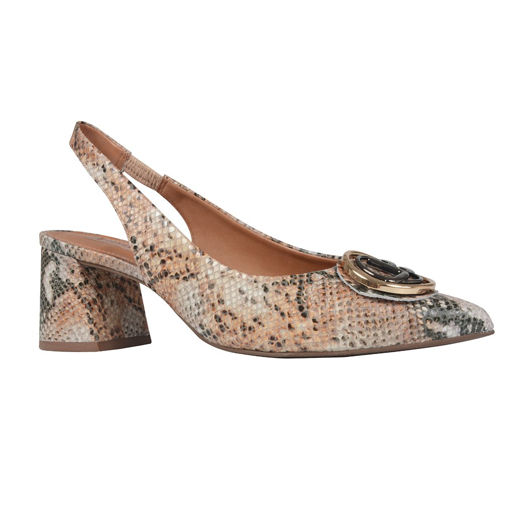 snake print slingbacks