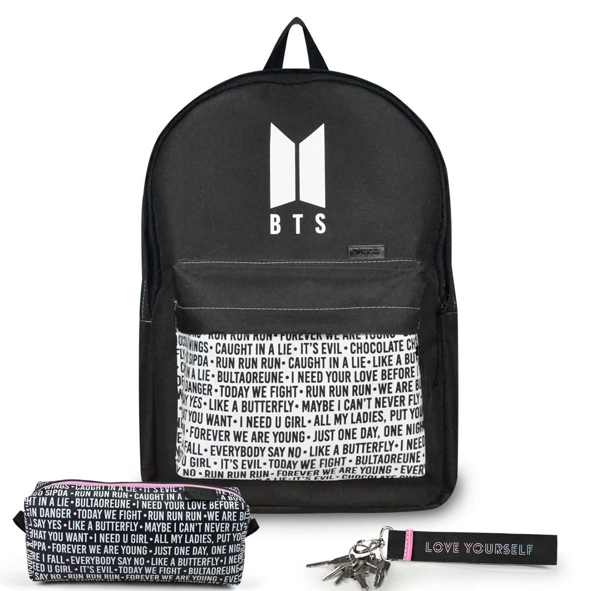 Mochila do bts com estojo Clearance