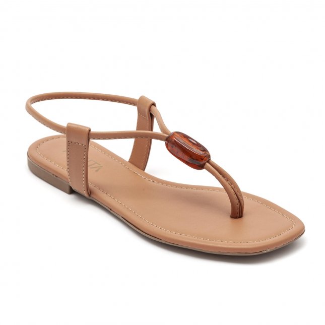 Sandália Rasteira Slim Blush / Tartaruga