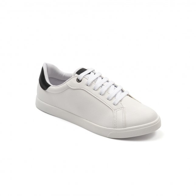 Tênis Branco/Preto Amarração Sola Baixa