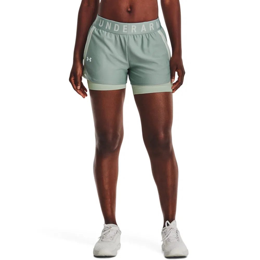 Short Under Armour Ua Play Up 2 In feminino verde cha, Under Armour