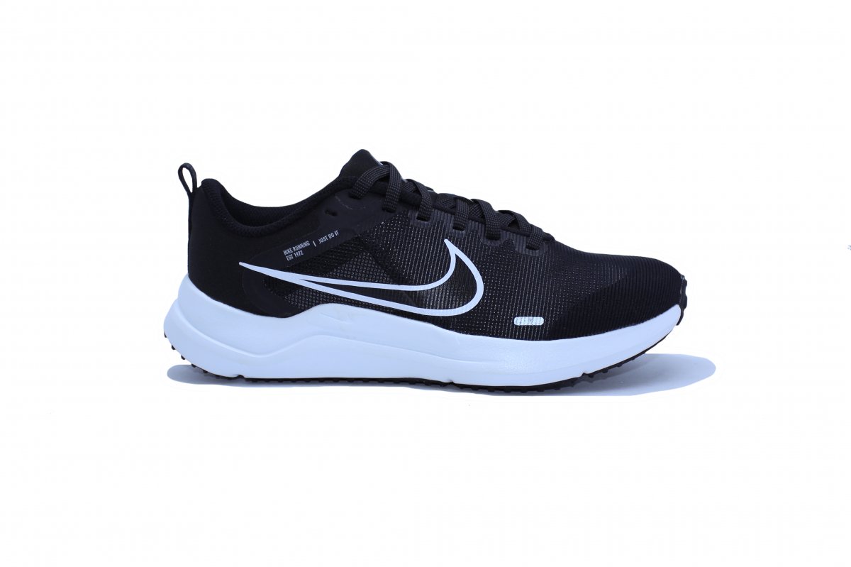 Tenis Nike Downshifter 12 feminino preto+branco, Nike, Tênis Academia