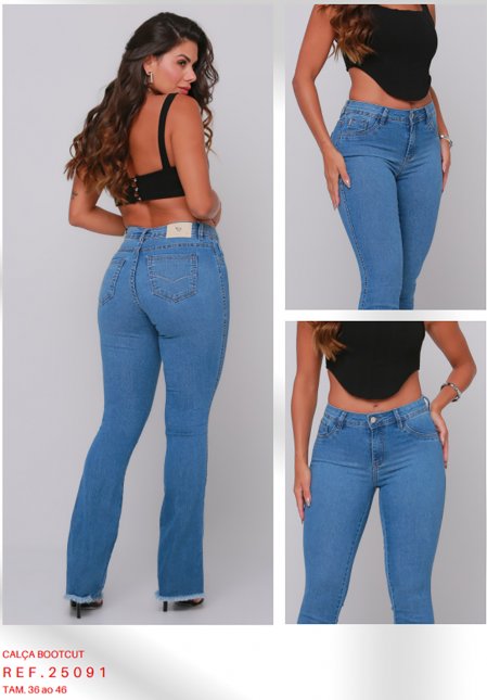 Calça Modelo Boot Cut CALÇA JEANS FLARE BOOT CUT BUCCANES