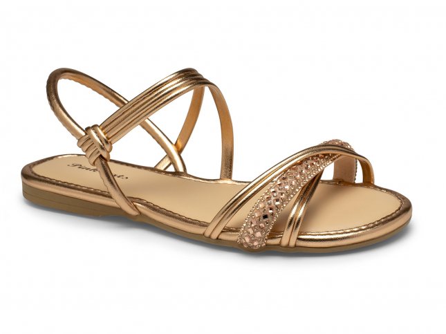 Sandália Rasteira Pink Cats V4821 Infantil Feminino