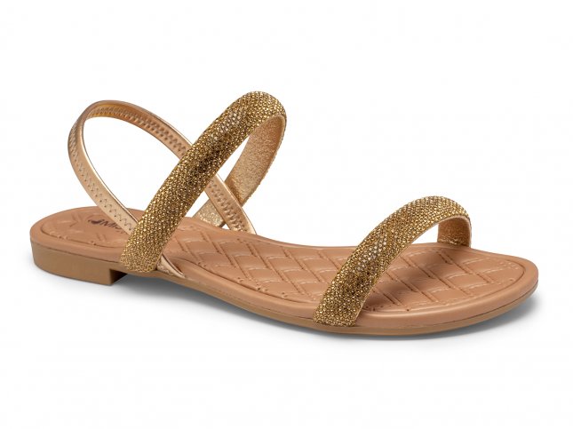 Sandália Rasteira Strass Mississipi Mb282 Feminino