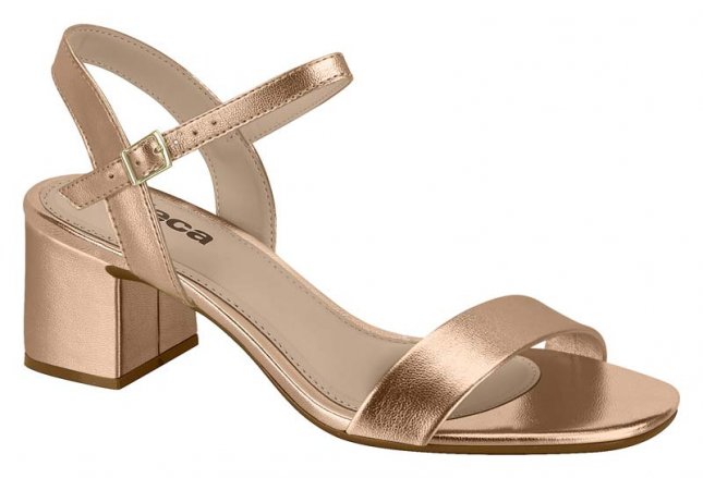 Sandália Salto Bloco Médio Moleca 5496101 Feminino