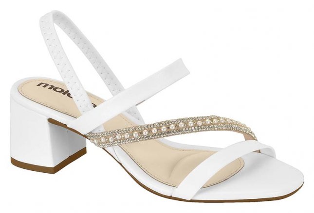 Moleca Salto Sandalia Moleca Branca Sandália Moleca Papete