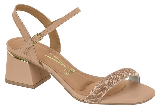 Sandália Salto Bloco Strass Vizzano 6428139 Feminino