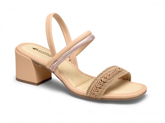 Sandália Salto Grosso Mississipi Mb122 Feminino