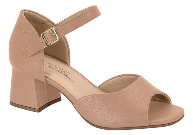 Modare Sandalias Linha Confort Sandália Salto Grosso Modare