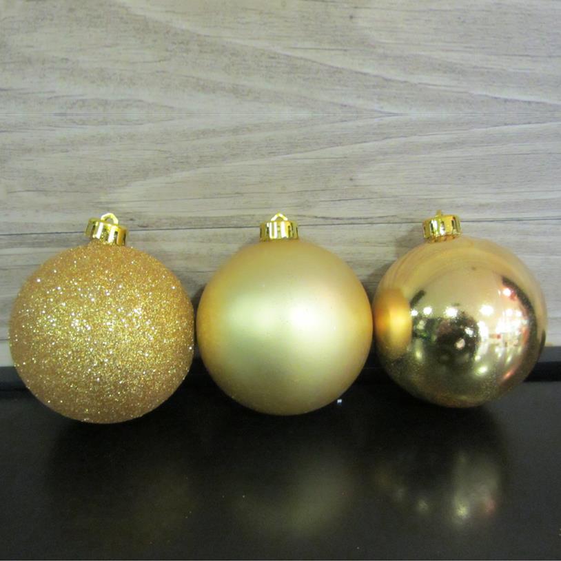 BOLA DE NATAL LISA DOURADA 8CM