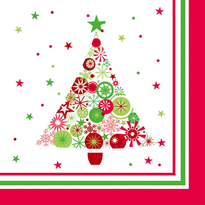 GUARDANAPOS BRIGHT TREE 20 PEÇAS 25X25CM