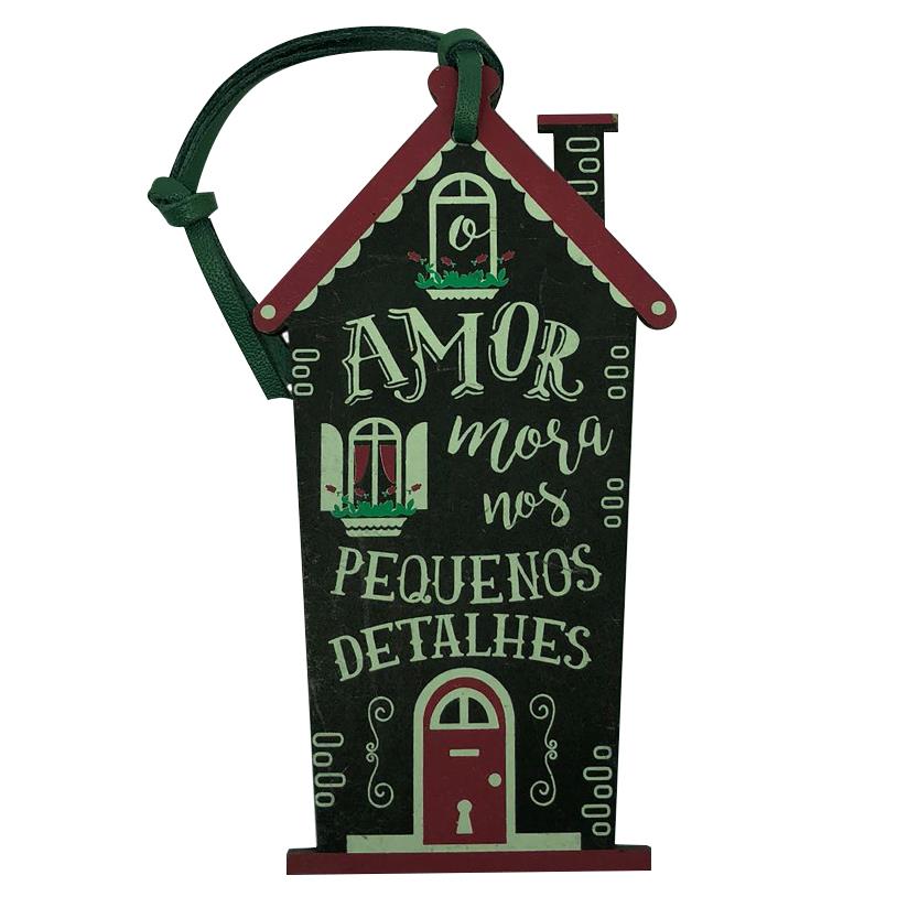 TAG O AMOR MORA 15X7,5CM