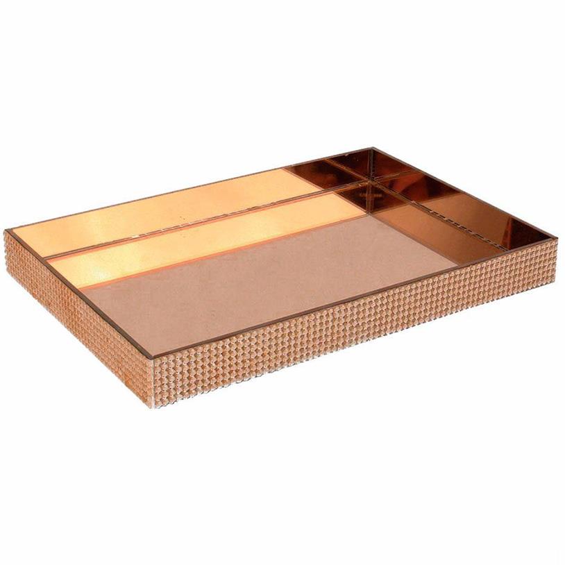BANDEJA ESPELHADA BRONZE 32X44X3,3CM