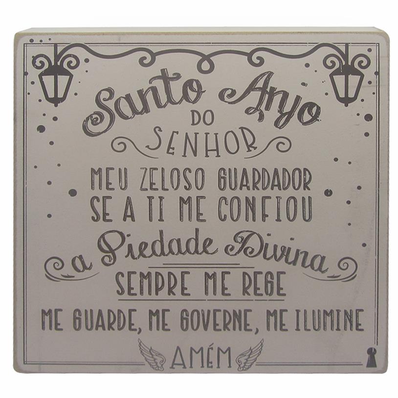 QUADRO BOX SANTO ANJO 25X25CM