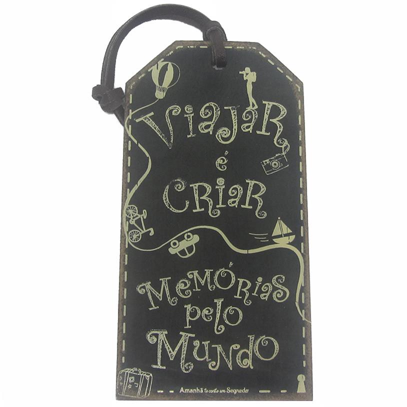 TAG VIAJAR MEMÓRIAS 15X7,5CM