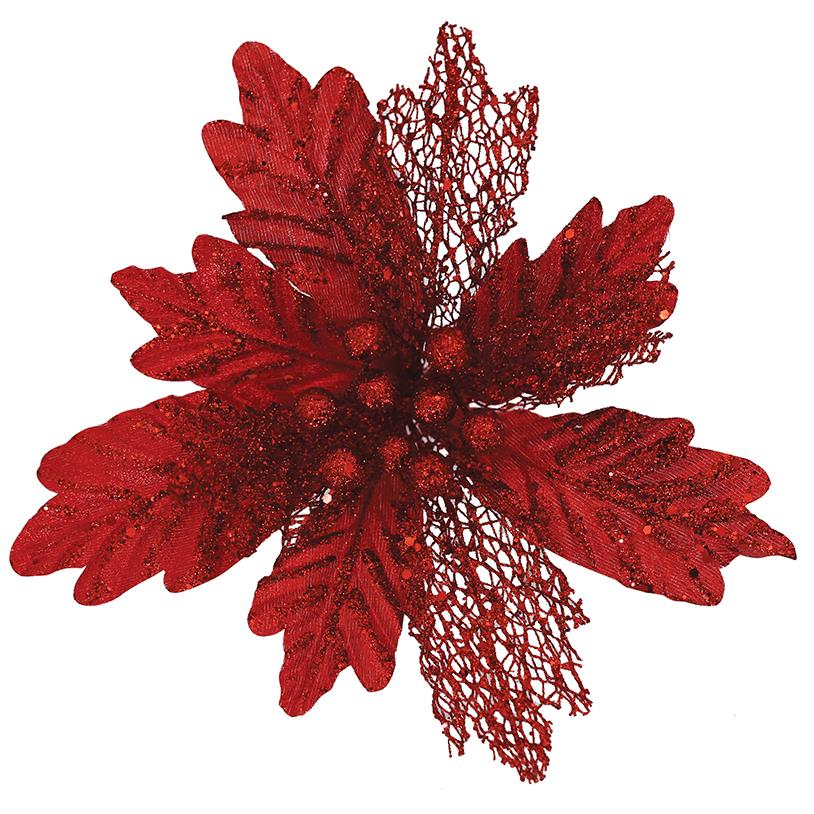 PICK BICO PAPAGAIO GLITTER VERMELHO 25CM