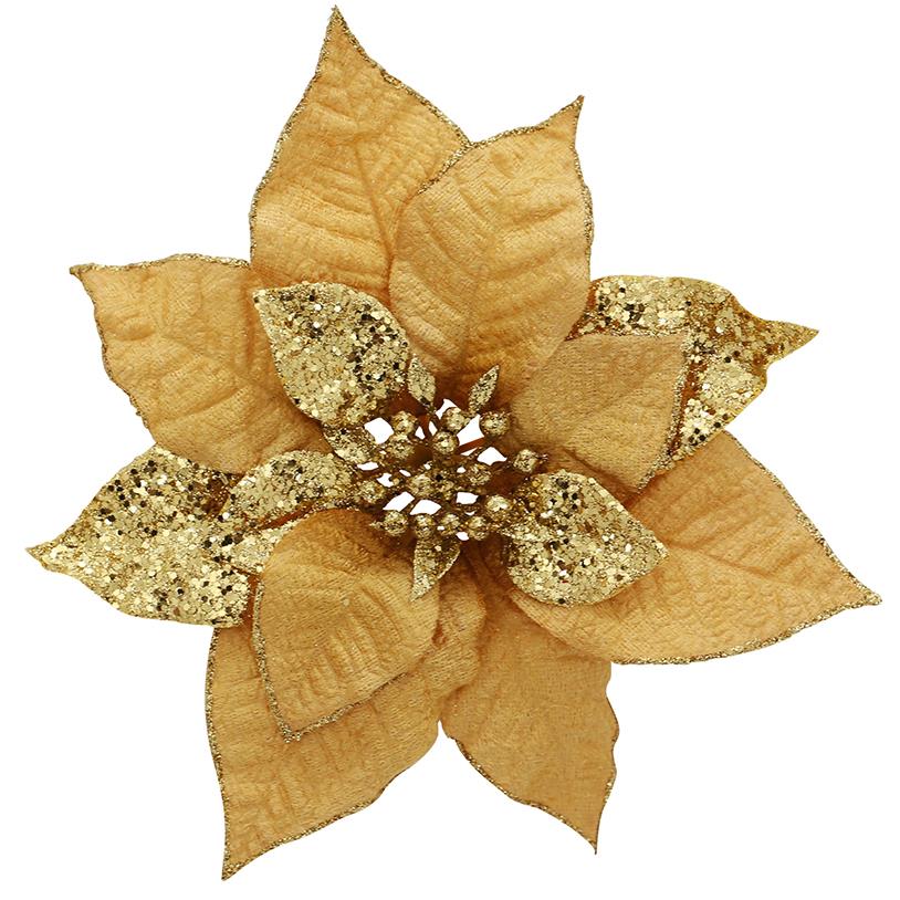 PICK BICO PAPAGAIO GLITTER DOURADO 20CM
