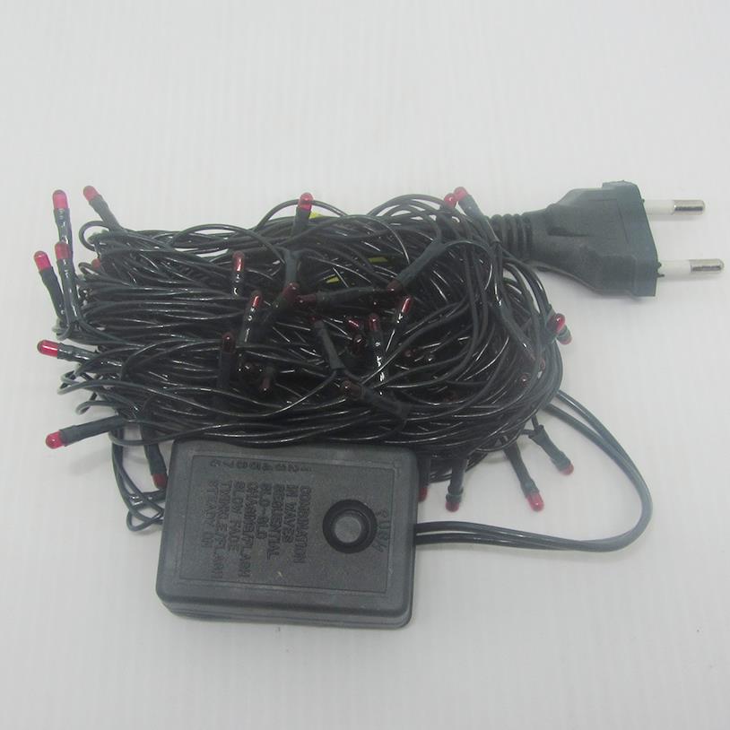 PISCA 100 LÂMPADAS VERMELHAS 5M 127V 8F