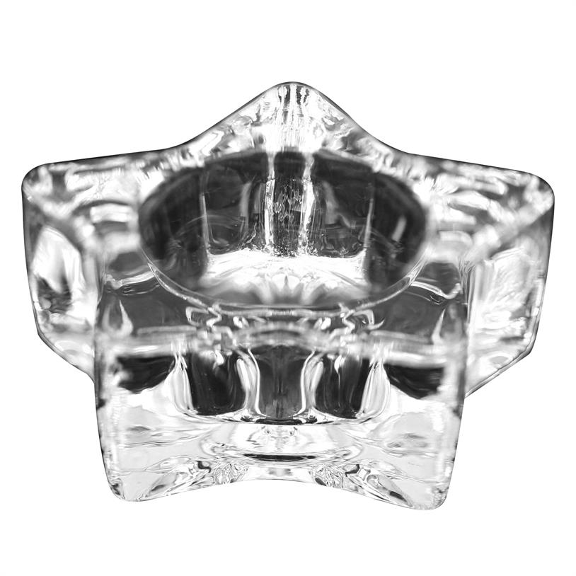 CASTIÇAL ESTRELA TRANSPARENTE 9,5X3,5CM
