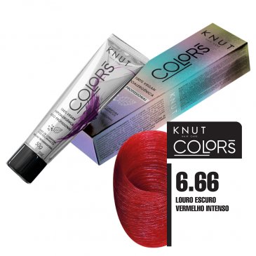 KNUT Colors 50g  Louro Escuro Vermelho Intenso 6.66