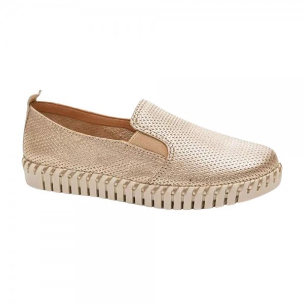 Sapato, Bottero, Tênis Bottero Slip On Couro 354306 Dourado
