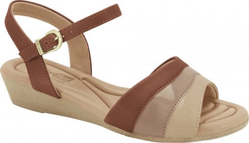 Sandalia anabela comfortflex Clearance