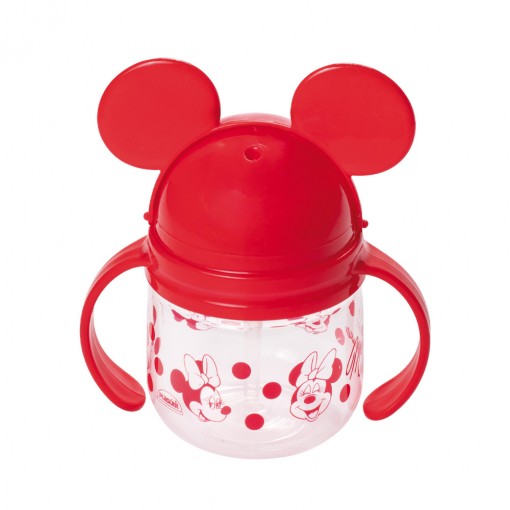 Caneca Treinamento Minnie Plasútil 260ml Com Canudo De Silicone Retrátil