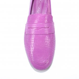 Loafer em Couro Texturizado Deep Purple I22 2
