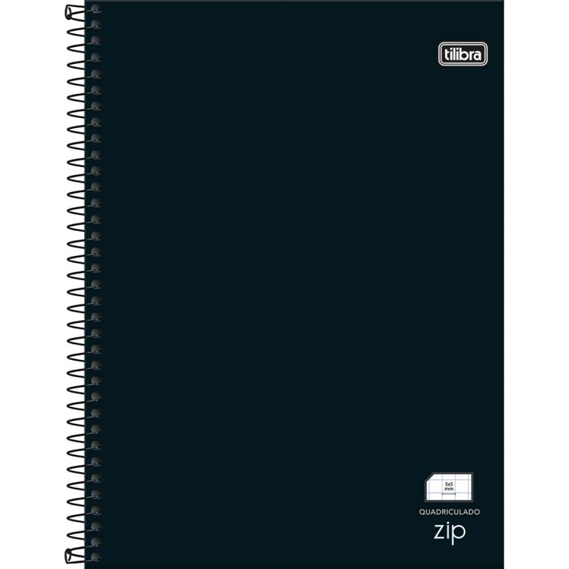Caderno Quadriculado 5x5 mm Espiral Capa Dura Universitário Zip