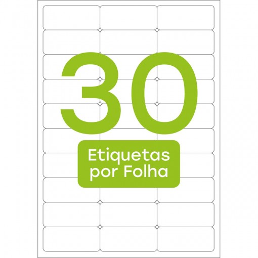Etiqueta Adesiva Inkjet/Laser Carta 25,4mmx66,7mm TB6180 3000 Unidades