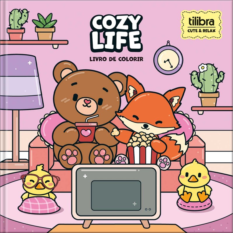 Livro Colorir Relax Life 46 Folhas - Cozy Life - Sortido