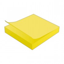 Bloco Adesivo Tili Notes 76x76mm 100 folhas Amarelo Neon 1