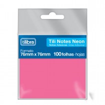 Imagem - Bloco Adesivo Tili Notes 76x76mm 100 folhas Rosa Neon