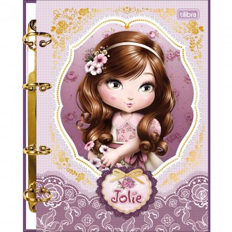 Caderno Argolado Cartonado Colegial Jolie 80 Folhas 1