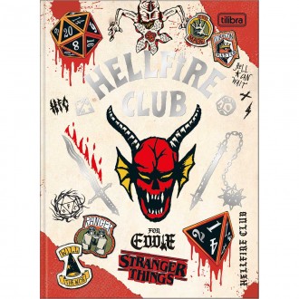 Caderno Brochura Capa Dura Colegial Stranger Things 80 Folhas - Sortido 1