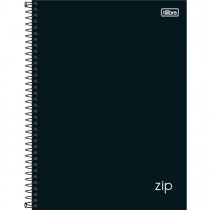 Imagem - Caderno Espiral Capa Dura Universitrio 10 Matrias Zip Preto 160 Folhas