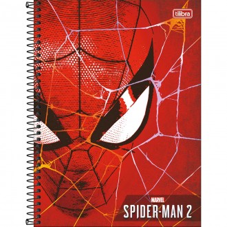 Caderno Espiral Capa Dura Universitário Connect 10 Matérias Spider-Man Game 160 Folhas - Capa 4 - Máscara Do Spider - Sortido 1