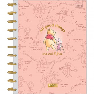 Caderno Tilidisco Capa Dura Universitário 10 Matérias Pooh 160 Folhas 1