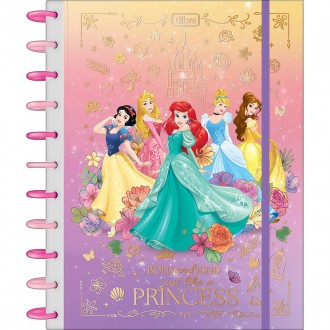 Caderno Tilidisco Universitário Connect 10 Matérias Princesas 160 Folhas 1