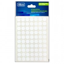 Etiqueta Adesiva Multiuso 19mm Branca 6 Folhas 210 Unidades 1