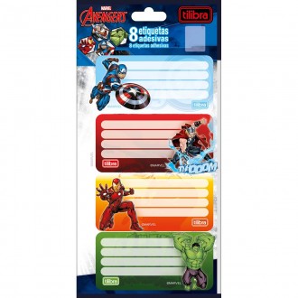 Etiqueta Escolar Adesiva Avengers 1
