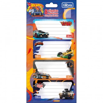 Etiqueta Escolar Adesiva Hot Wheels 1