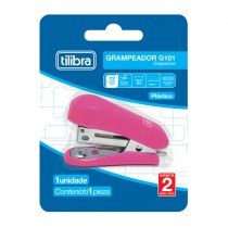 Imagem - Grampeador 12 Folhas Mini com Extrator G101 Rosa