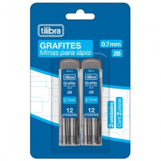 Minas Grafite 0.7mm 2B - Blister com 2 Unidades 1
