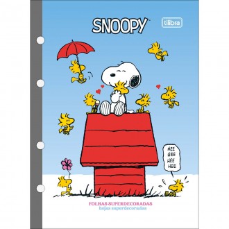 Refil Tiliflex para Caderno Argolado Colegial Snoopy 80 Folhas 1