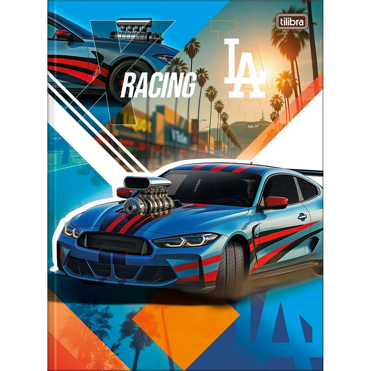 Caderno Brochura Capa Dura Universitário X-Racing 48 Folhas - Sortido