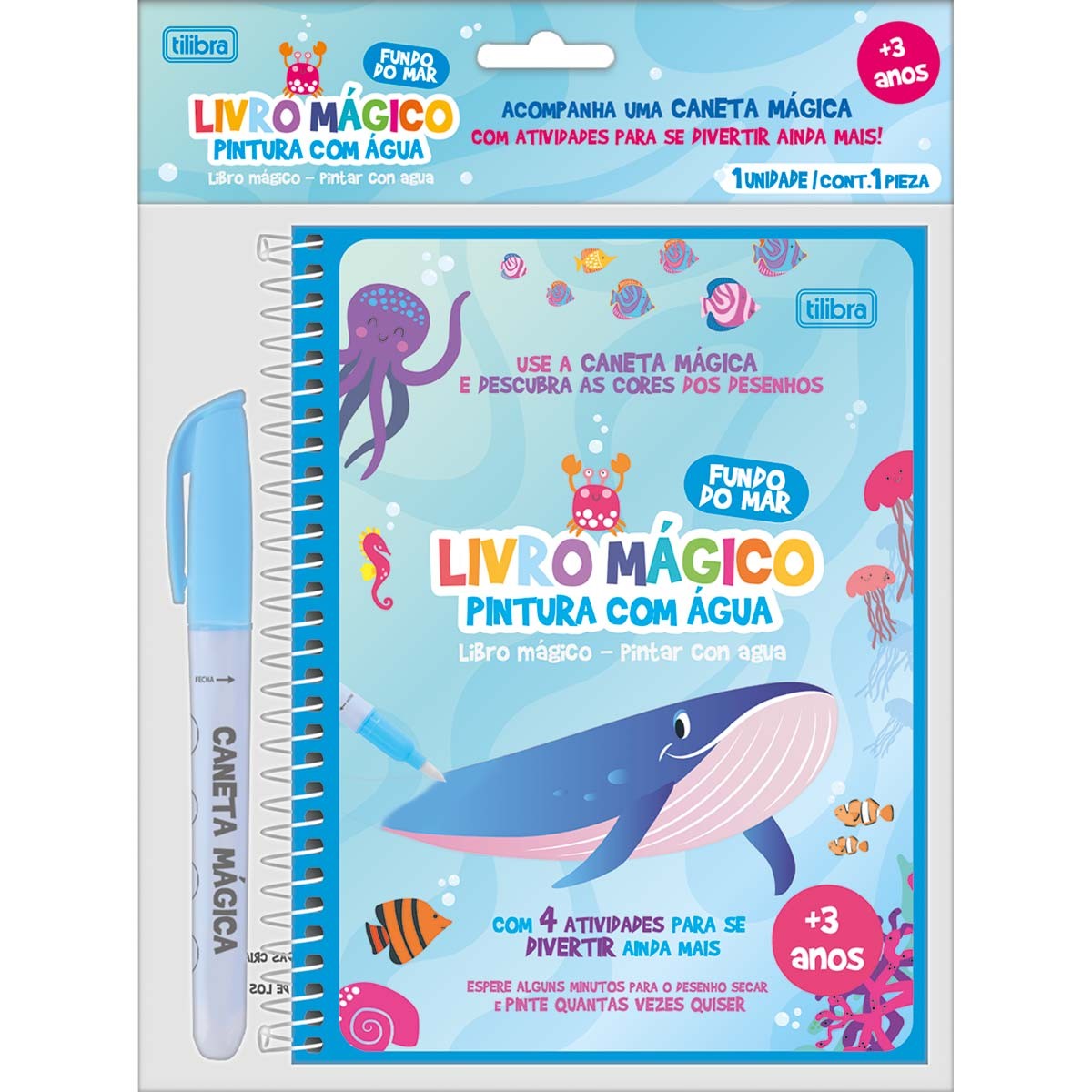 Livro Mágico para Pintura com Água - Fundo do Mar