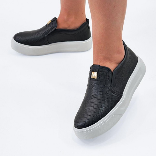 Tênis Pegada Casual Feminino de Couro 211210 Margil Calçados