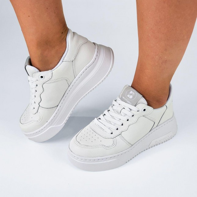 Tenis Branco Feminino Bottero Tênis Bottero Feminino Em Couro Com